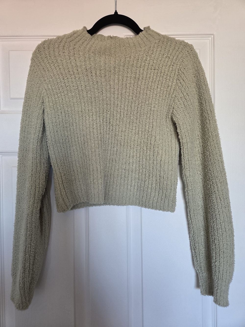 Zara Soft Green Mockneck Sweater